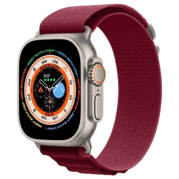 Apple Watch 49mm Ultra Seri Uyumlu Frost Alpine Loop Kordon