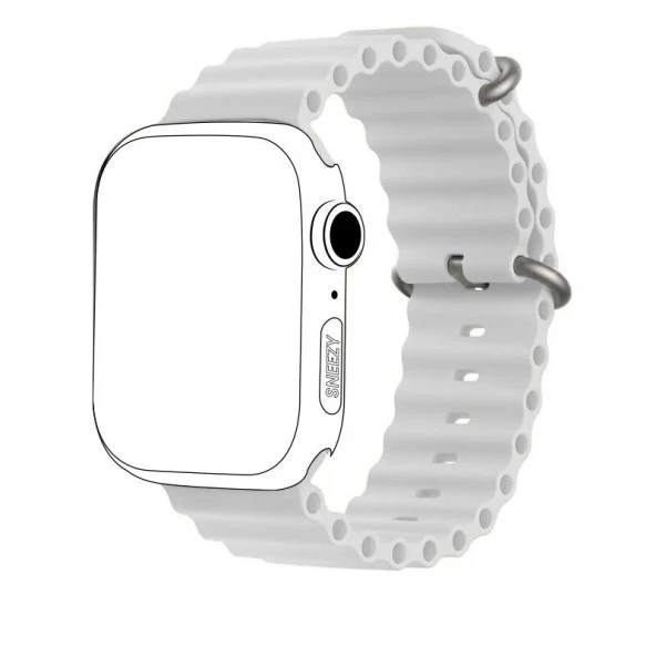 Apple Watch 38mm 40mm 41mm Seri 1 2 3 4 5 6 7 8 Se Uyumlu Seaflex Ocean Silikon Kordon