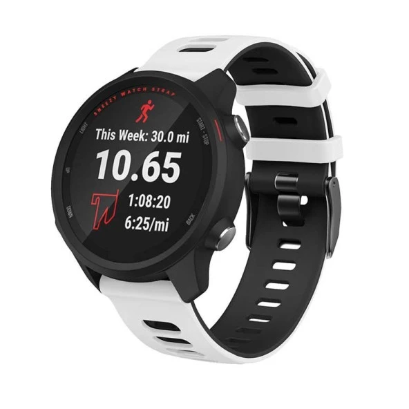 Huawei Watch GT Runner-Sport 46mm- GT2 E 22mm Uyumlu Stride Çift Renkli Silikon Kordon