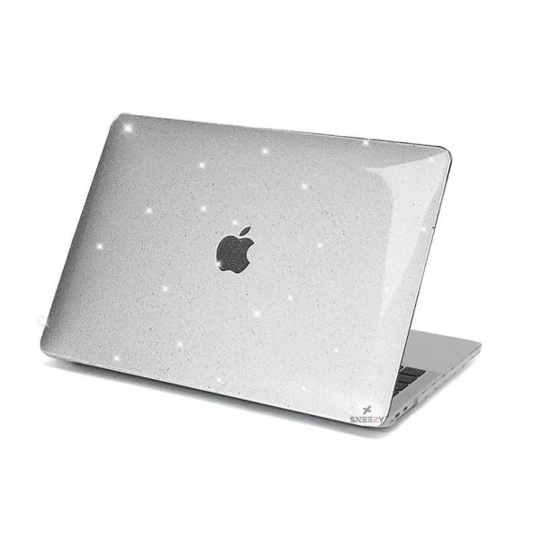 Sneezy Macbook Air 2021 13 İnç M1 Çip A2337 A1932 A2179 İle Uyumlu Parlak Diamond Dust Simli Kılıf