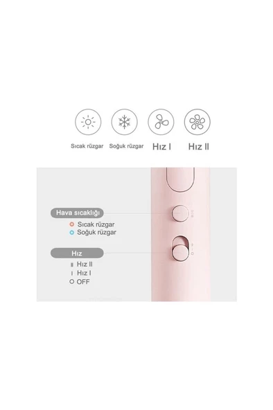 Xiaomi H101 Beyaz Saç Kurutma Makinesi – Hızlı Kurutma ve Katlanabilir Tasarım - 3