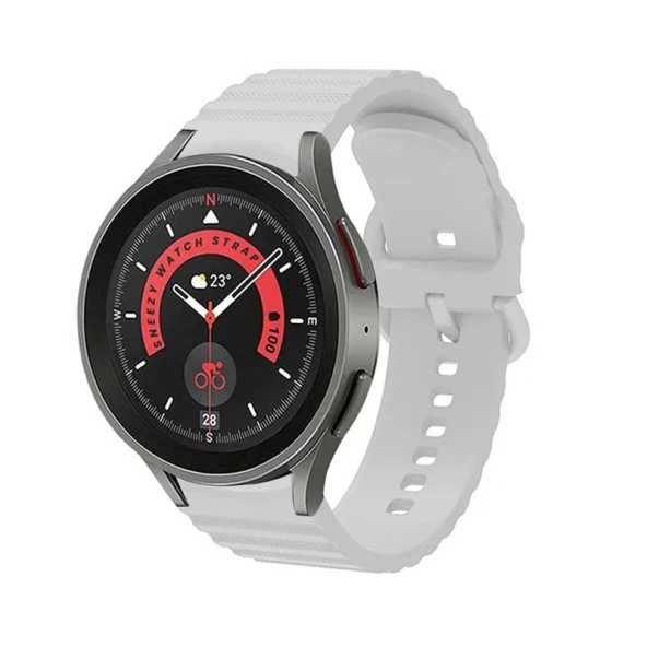 Samsung Galaxy Watch 4 5 Pro 40 42 44 45 46mm Orjinal Tasarım Kavisli Uyumlu AeroFlex Silikon Kordon