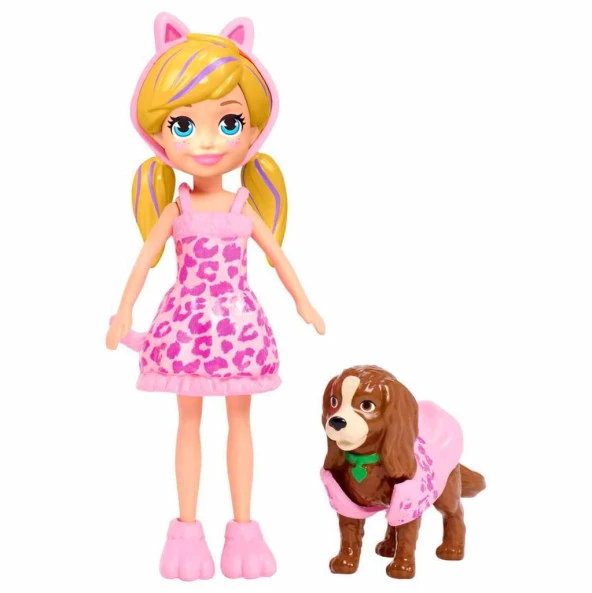 Polly Pocket ve Hayvan Dostu Kostüm Giyiyor Oyun Seti GDM15