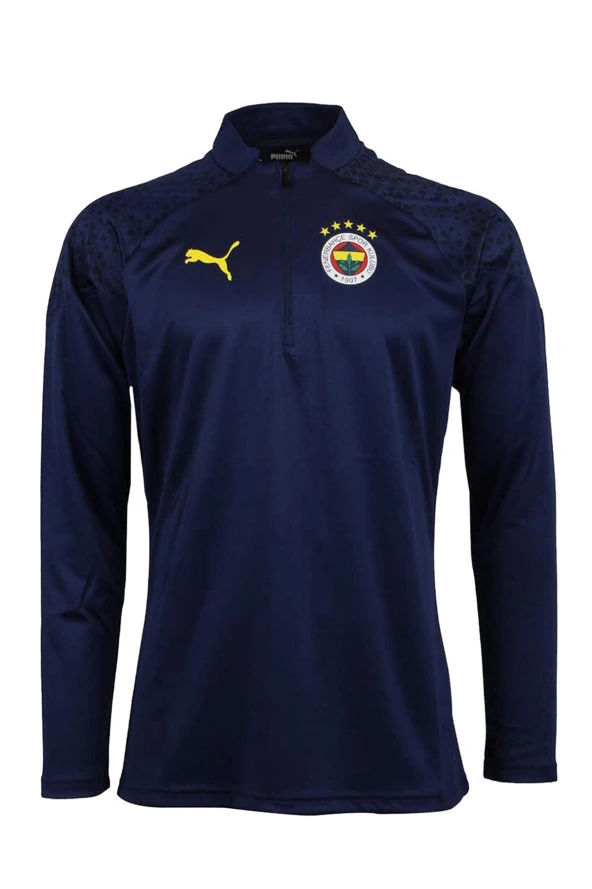 Fenerbahçe Orijinal 23/24 A Takım Hoca Yarım Fermuar Lacivert Çocuk Sweat Hediyelik Ahşap Kutulu - 2