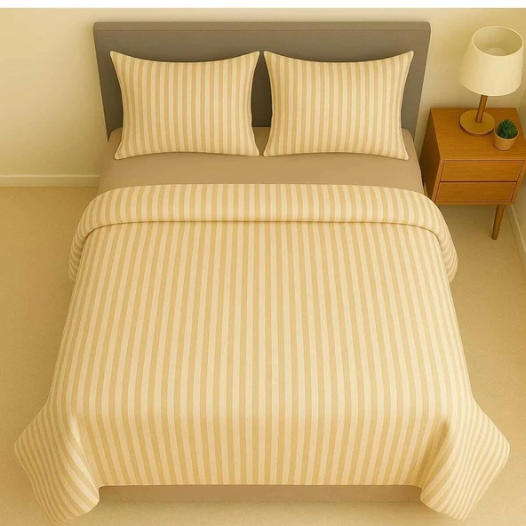 English Home Classy Twill King Size Nevresim Takımı 240x220 Cm Bej - 3