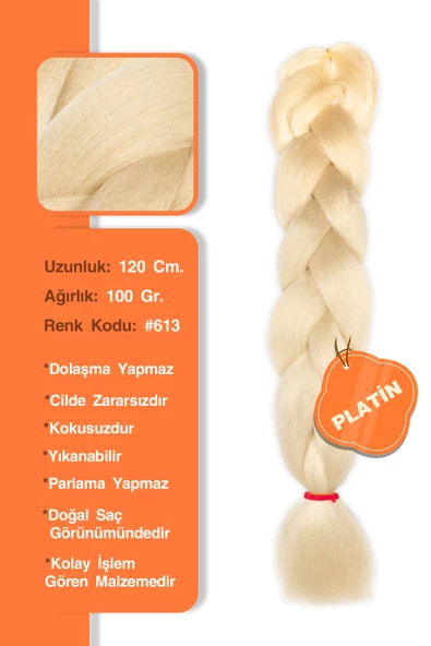 Afrika Zenci Örgüsü Rasta Ve Box Braid için Sentetik Saç - Platin