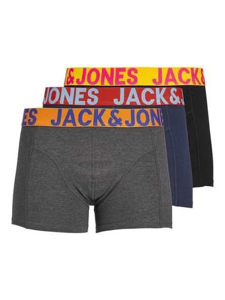 Jack Jones Crezy Solıd 3 Lü Paket Erekek Boxer 12151349