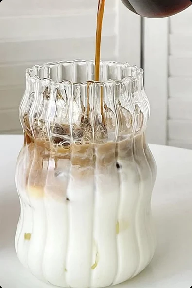 4lü Pipetli Kleemeiero Sunum Bardağı Meşrubat Kahve Soğuk İçecek Hediyelik Bardak 500ml - 2