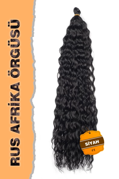 Rus Afro Dalgası Saç - Siyah