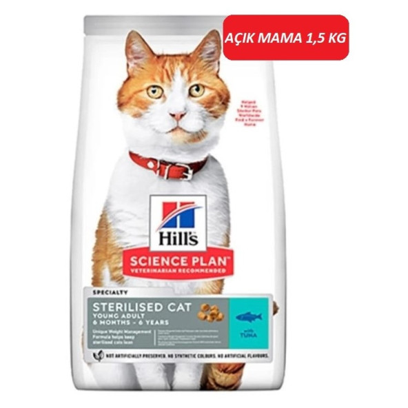 Hill's Young Adult Sterilised Ton Balıklı Kısırlaştırılmış Yetişkin Kedi Maması 1,5 KG