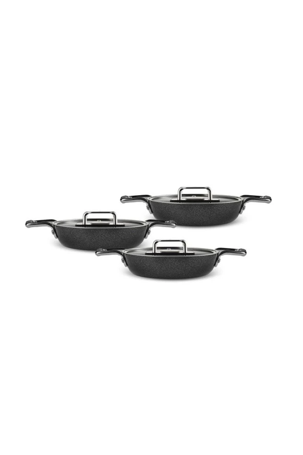 Swiss Crystal Mastermaid 6 Parça Sahan Set Shiny Black