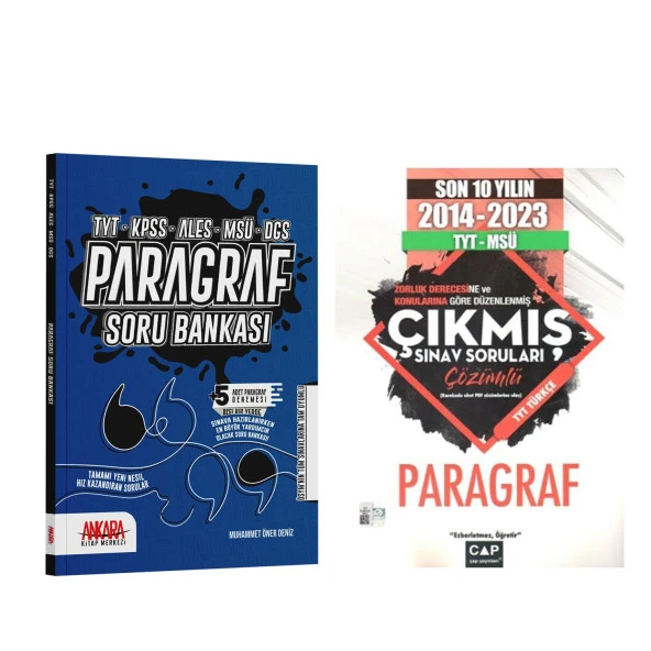 AKM Paragraf Soru Bankası ve Çap TYT Son 10 Yıl Çıkmış Sorular Seti 2 Kitap