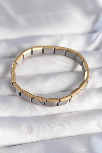 316L Çelik Çift Renk Yazılı Nomination Bileklik - TJ-BB6111 - Resim 2