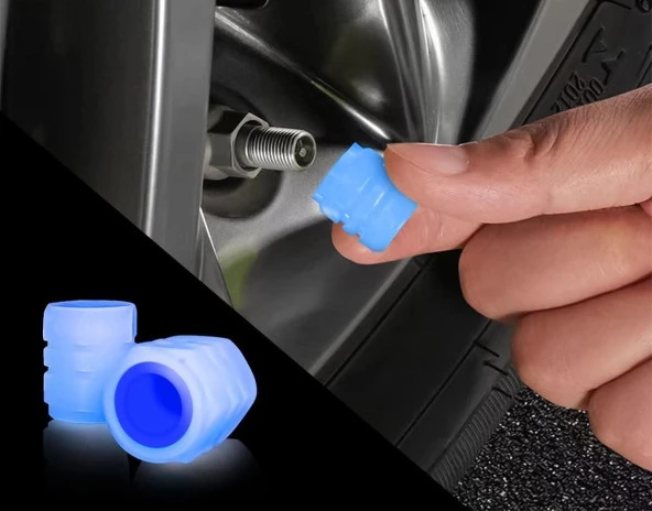 OTO MOTTO Mavi Fosforlu Sibop Kapağı 4'lü Paket - 4