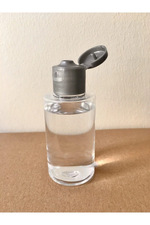 10 Adet 50 ml Gri Fliptop Kapak Om62 Dezenfektan - Kolonya - Parfüm Boş Şişesi - 50 ml - 2
