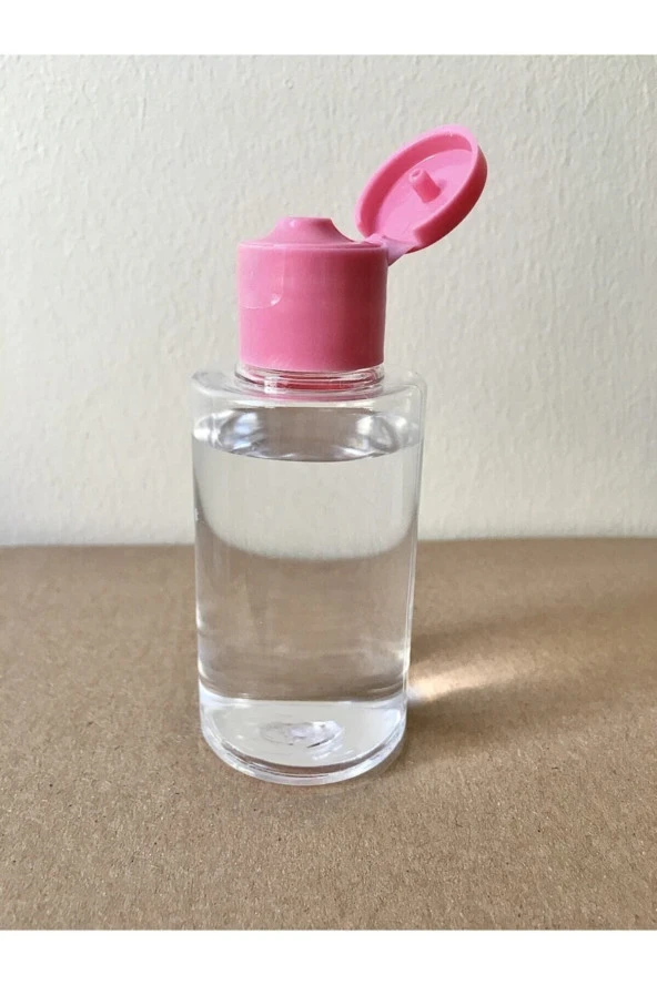10 Adet 50 Ml Pembe Fliptop Kapak Om62 Dezenfektan - Kolonya - Parfüm Boş Şişesi - 50 ml - 2