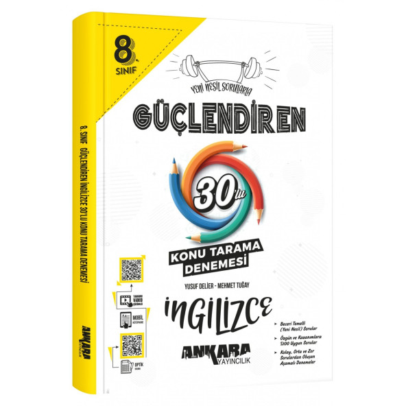 ANKARA YAY. 8.SINIF GÜÇLENDİREN İNGLİZCE 30 LU KONU TARAMA DENEMESİ