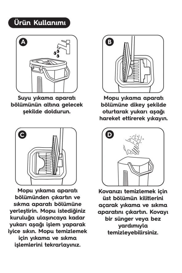 SMARTER GRİ TABLET MOP TEMİZLİK SETİ - 4