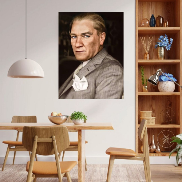 Büyük Lider Mustafa Kemal Atatürk Portresi Duvar Sticker 50 x 70 cm - 3