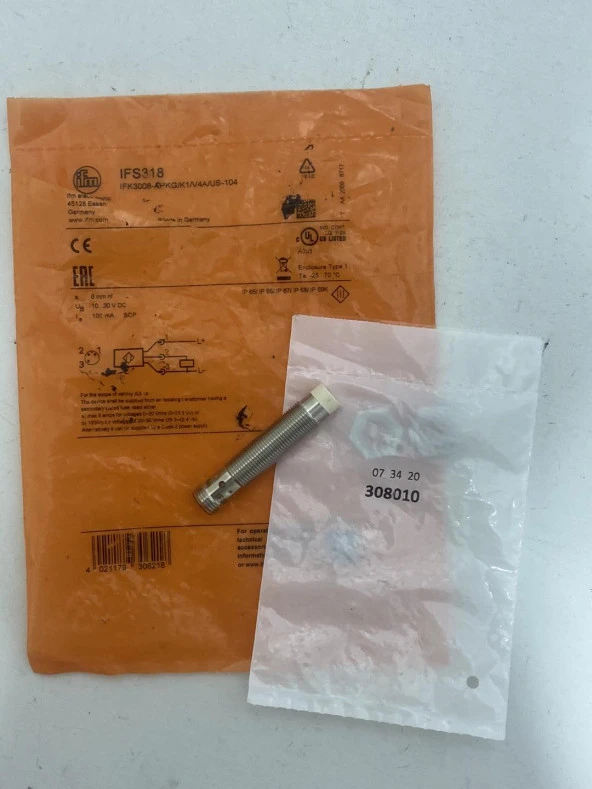 Ifm IFS318 İndüktif Sensör IFK3008-APKG/K1/V4A/US-104 - Resim 4
