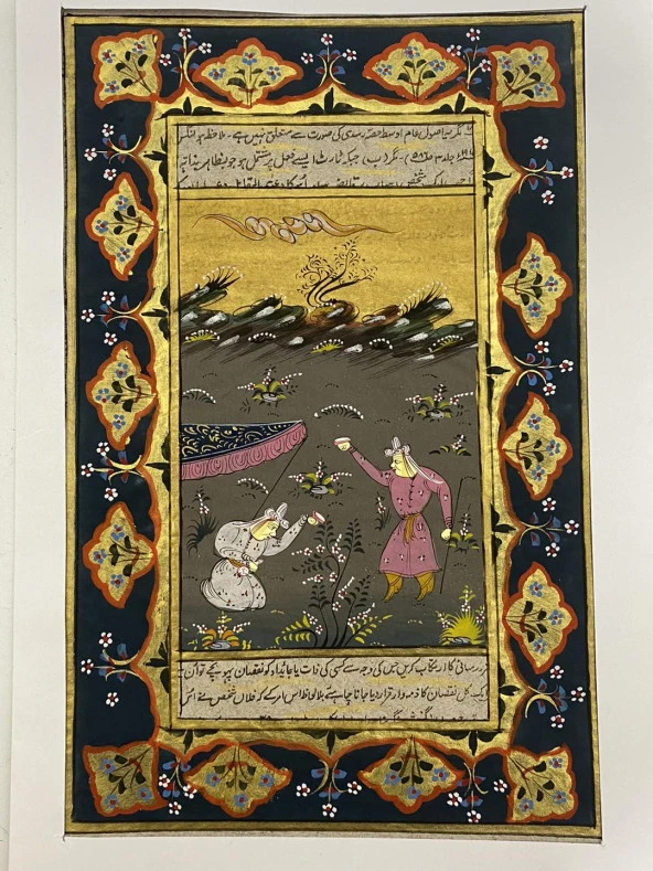 İtaatkar Adlı El Yapımı Minyatür Resim 22,5x14 cm