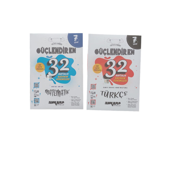 ANKARA YAY. 7.SINIF GÜÇ. 32 HAFTALIK DENEME MATEMATİK + TÜRKÇE