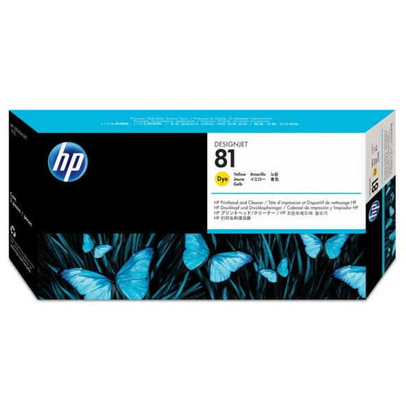 Hp 81-C4953A Sarı Baskı Kafası ve Kafa Temizleyici 2016 Tarihli