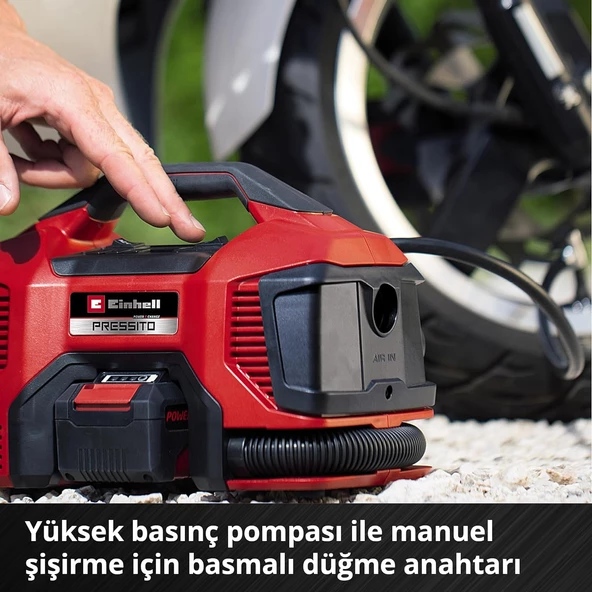 Einhell PRESSITO 18/21 - Solo, Akülü Kompresör - 4020467 - 2
