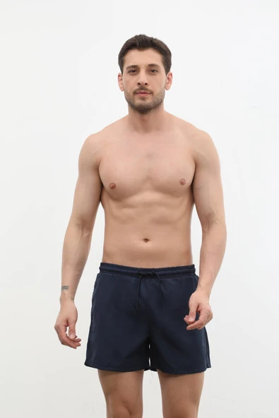 Erkek Cepli Fileli İnce Deniz Şortu - 7