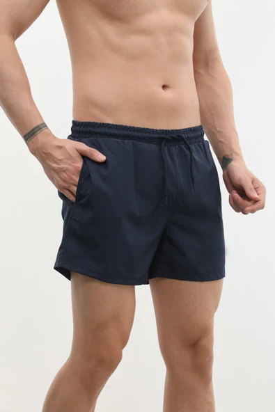 Erkek Cepli Fileli İnce Deniz Şortu - 9