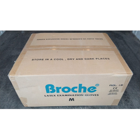 Broche Lateks Pudrasız Eldiven Medium 100'lü Orta Boy 20 Paket 2000 Adet - 2