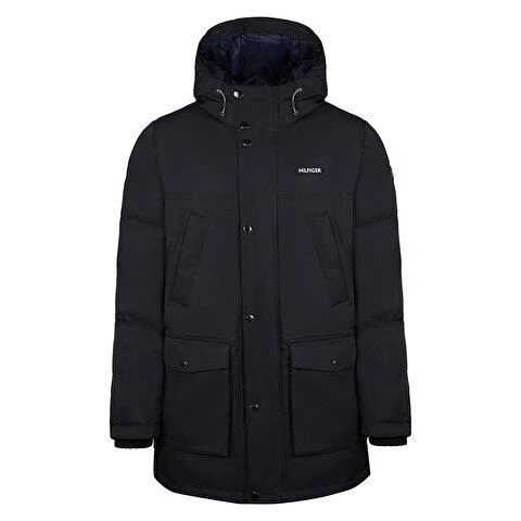 Tommy Hilfiger Arctic Cloth Parka Erkek Mont Siyah - 1