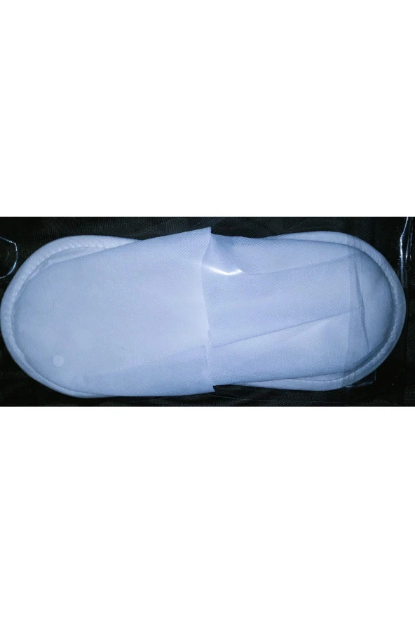 500 Çift Bıyelı Beyaz Tek Kullanımlık Otel Pansıyon Hastane Terlık - Resim 3