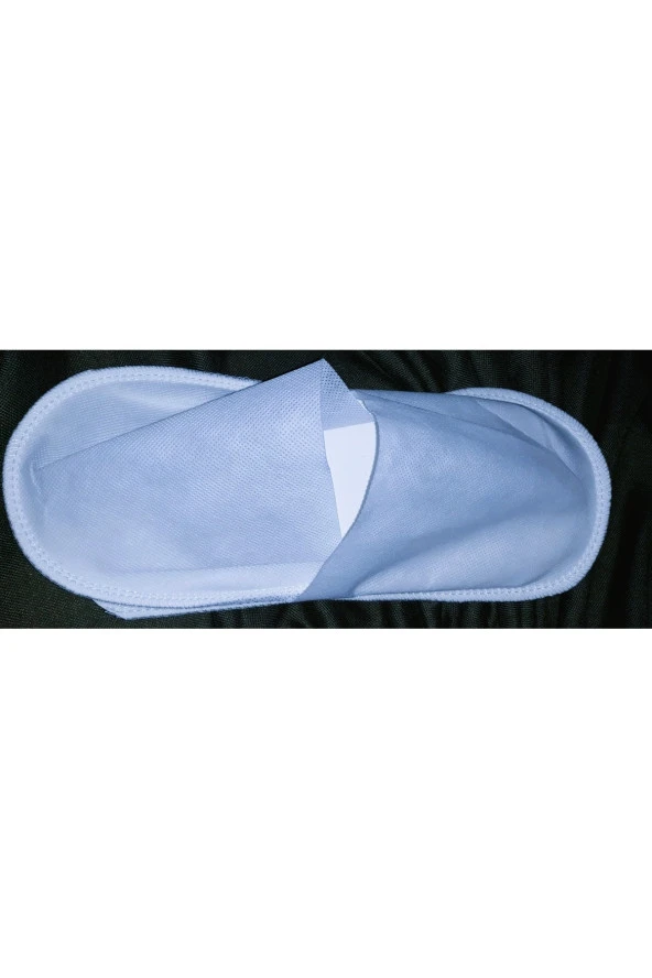 500 Çift Bıyelı Beyaz Tek Kullanımlık Otel Pansıyon Hastane Terlık - Resim 4