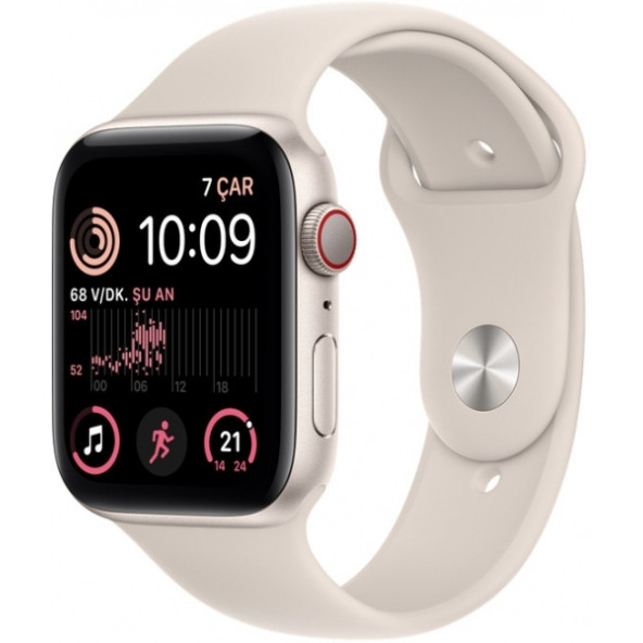 Apple Watch Se 2 Gps + Cellular 44MM Starlight Alüminyum Kasa ve Starlight Spor Kordon Normal  MNPT3TU/A (TEŞHİR ÜRÜN