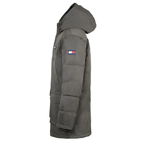 Tommy Hilfiger Arctic Cloth Parka Erkek Mont Yeşil - Resim 3