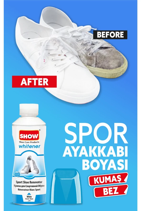 Show Deri Ve Kumaş Beyaz Spor Ayakkabı Boyası. 75 Gr. - 3