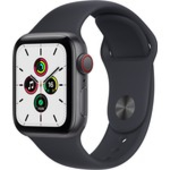 Apple Watch Se Gps + Cellular, 40MM Uzay Grisi Alüminyum Kasa ve Siyah Spor Kordon - MKR23TU/A (TEŞHİR ÜRÜN)