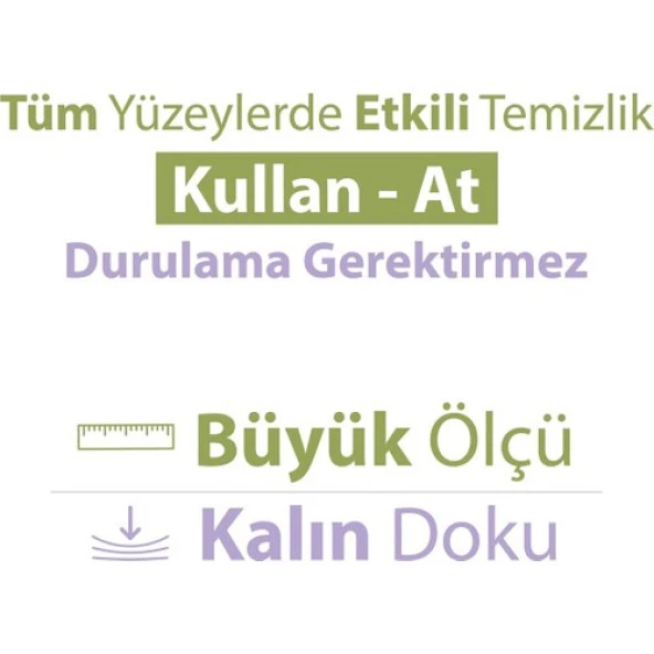 Baby Turco Doğadan Pratik Yüzey Temizlik Havlusu Lavanta 100 Yaprak - 5