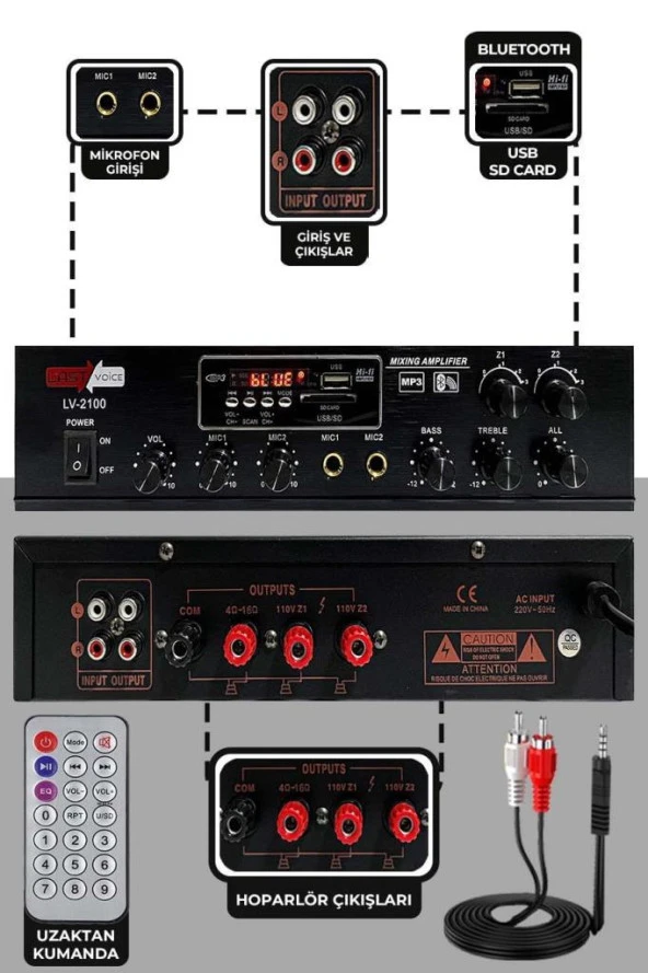 Lastvoice Soft Plus Paket-4 Hoparlör ve Anfi Mağaza Ses Sistemi - 3