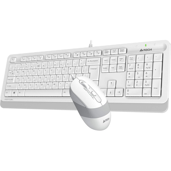 A4 Tech F1010 Beyaz Kablolu Klavye Mouse Seti - 3