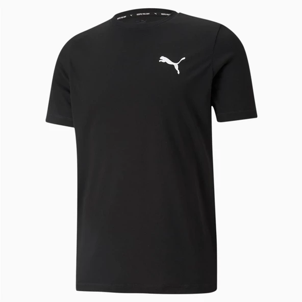 Puma Active Small Logo Tee Siyah Erkek Tişört - 586725 01