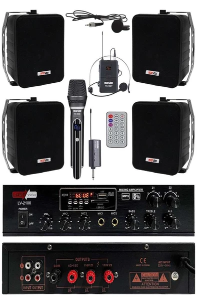 Lastvoice Soft Black Plus Paket-3 Hoparlör ve Anfi Mağaza Ses Sistemi ürün görseli