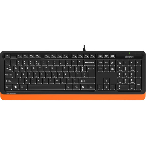 A4Tech FK10 USB Kablolu Multimedia Klavye Turuncu OUTLET