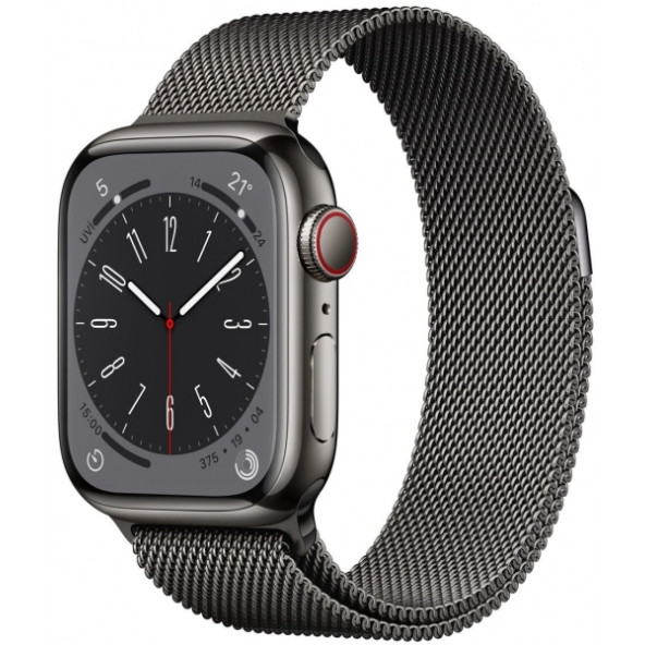 Apple Watch Series 8 Gps + Cellular 45MM Altın Rengi Paslanmaz Çelik Kasa ve Spor Kordon MNKM3TU/A (TEŞHİR ÜRÜN)