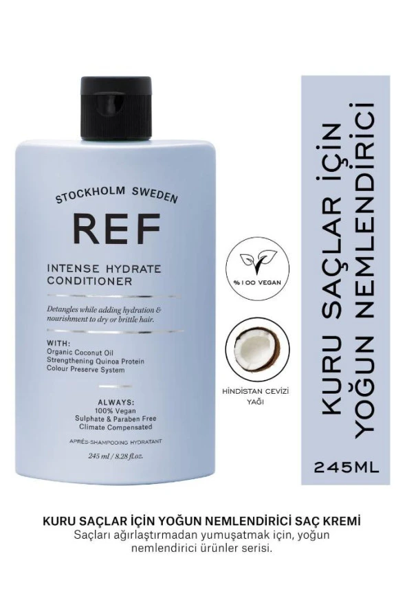 REF STOCKHOLM Intense Hydrate Condıtıoner 245 Ml Kuru Saçlar Yoğun Nemlendirici Saç Bakım Kremi