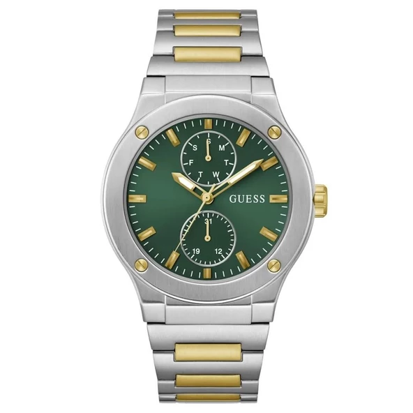 GUESS GUGW0795G1 ALTIN KAPLAMA YEŞİL KADRAN ERKEK KOL SAATİ
