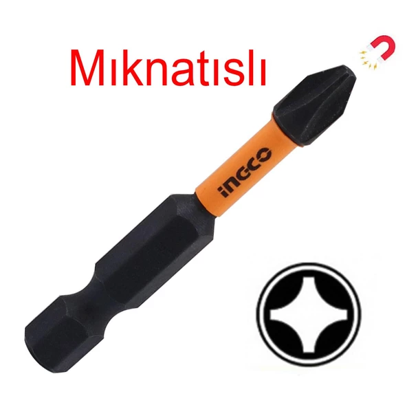 5 Adet Mıknatıslı Matkap Bits Uç Ph2 50 mm Vida Sökme 5 cm Yıldız Matkap Vidalama Ucu S2 Çeliği - 2