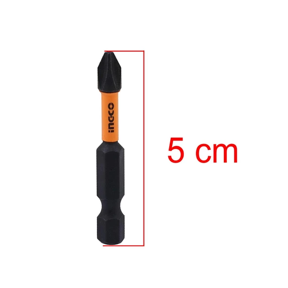 5 Adet Mıknatıslı Matkap Bits Uç Ph2 50 mm Vida Sökme 5 cm Yıldız Matkap Vidalama Ucu S2 Çeliği - 3