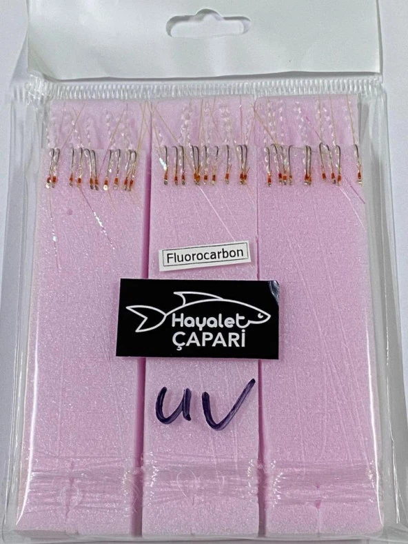 Florocarbon Arnavut Çaparisi 12 No 3lü Paket 0.12/0.24 UV Beyaz